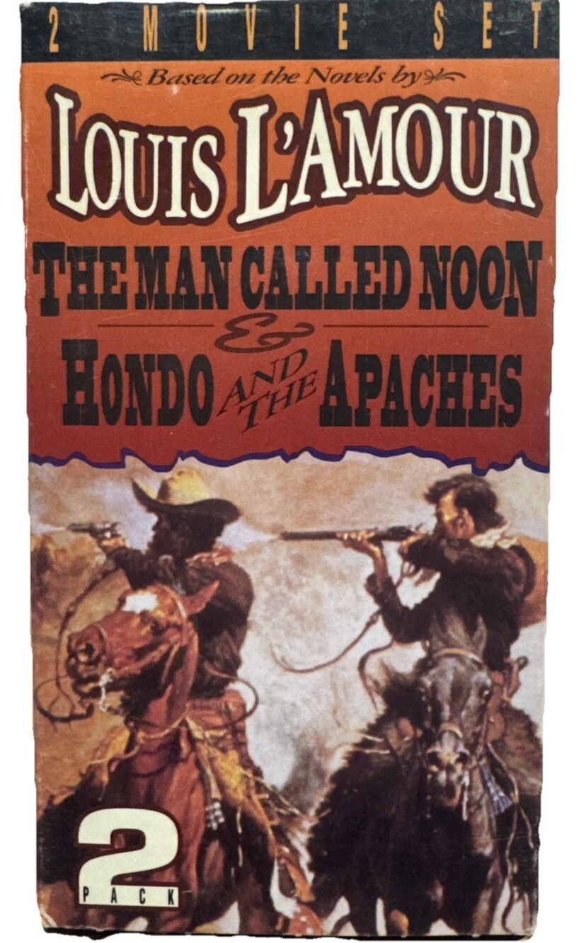 Louis L'Amour The Man Called Noon, Hondo And The Apaches VHS Movie 2 Pack